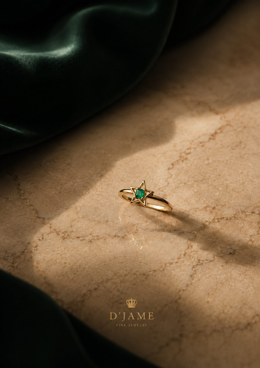 Anillo Oro 18K con Esmeralda Natural Colombiana - Noblesse