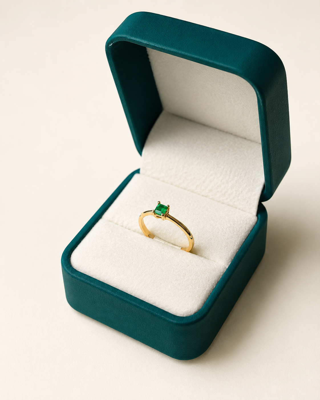 Anillo Oro 18K con Esmeralda Natural Colombiana - Heritage