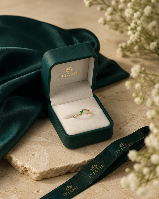 Anillo Oro 18K con Esmeralda Natural Colombiana - Imperial