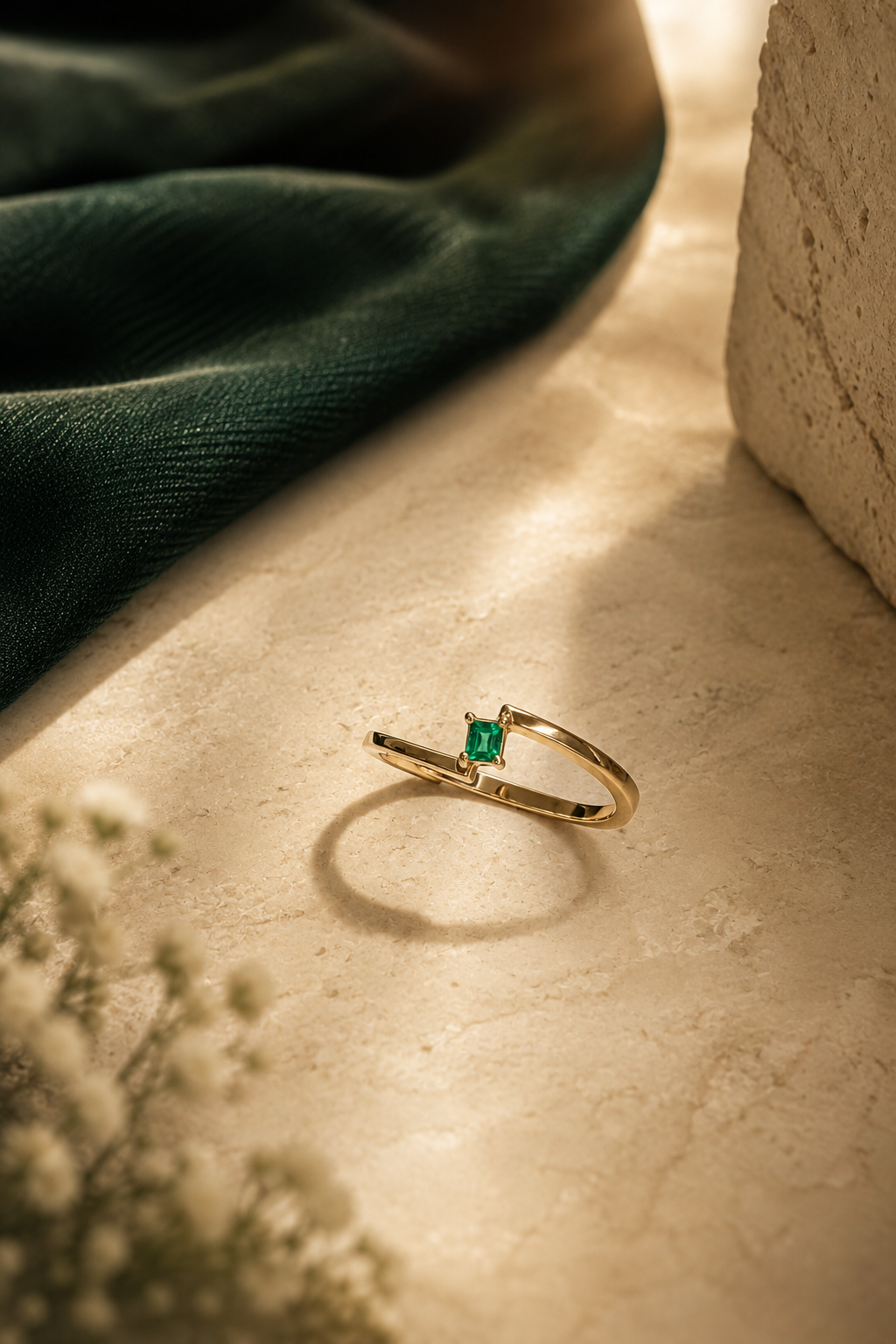 Anillo Oro 18K con Esmeralda Natural Colombiana - Imperial
