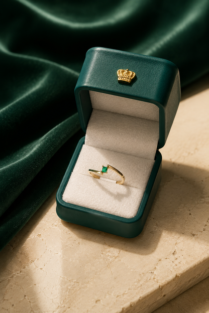 Anillo Oro 18K con Esmeralda Natural Colombiana - Imperial