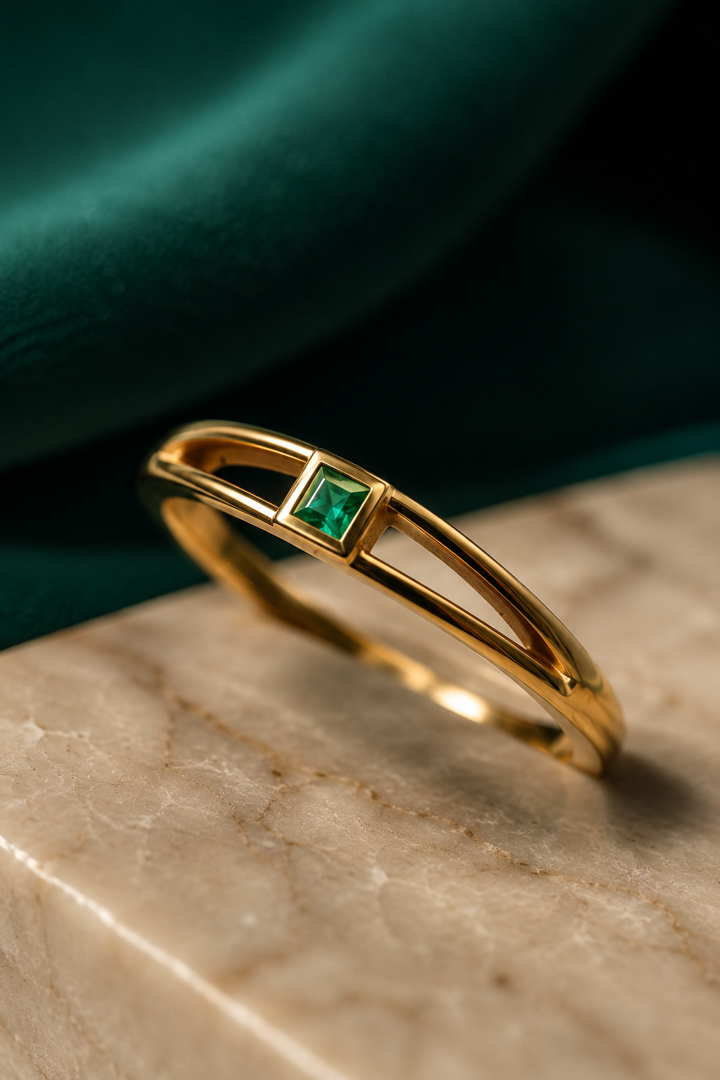 Anillo Oro 18K con Esmeralda Natural Colombiana -Exclusive