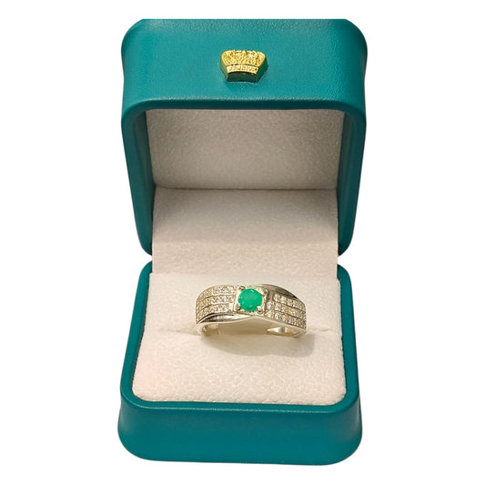 Anillo Argent con Esmeralda Colombiana para Caballero - Colección Legado