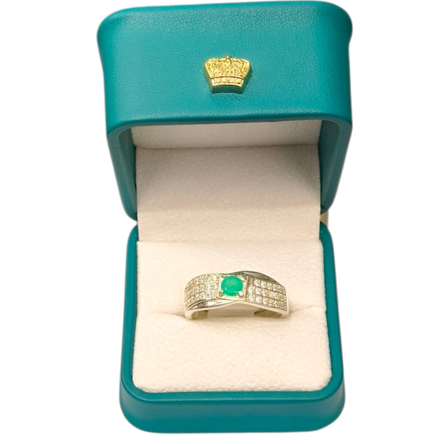 Anillo Argent con Esmeralda Colombiana para Caballero - Colección Legado