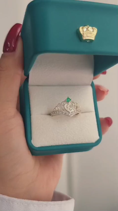 Anillo Luna — 15 Años en Plata 925 y Oro 18K