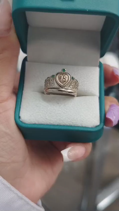 Anillo Rosé — 15 Años en Plata 925 y Oro 18K